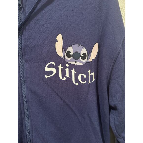 Disney Stitch State of Mind Blue Full Zip Jacket Hoodie M - Picture 2 of 5